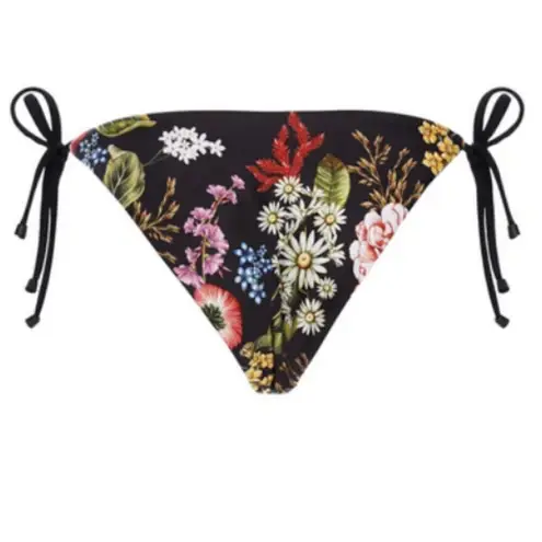 Agua Bendita ππ Aldana Moss Bikini Bottom ~ Black Floral Print Medium NWT