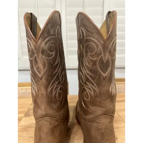 Shyanne Womens Darby Western Boots Brown Leather Size 11 NWOB Classic Square Toe