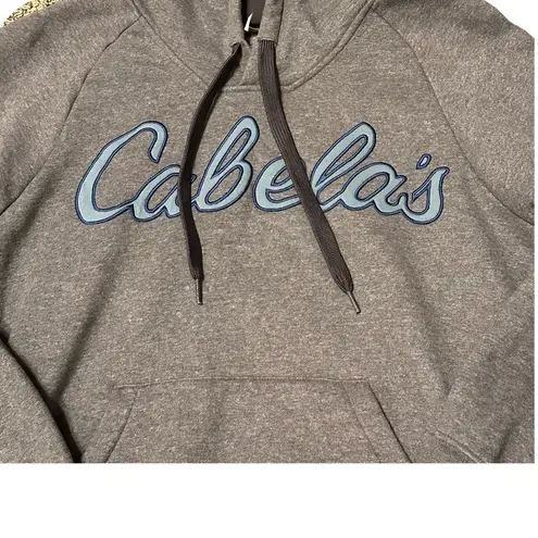 Cabela's Hoodie Womens Gray Lined Hooded Sweatshirt Outdoors Size Small