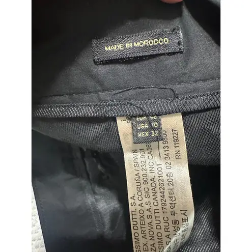 Massimo Dutti  Black Pleated High Waisted Trousers Women Size 10 EUR 42 - Image 8