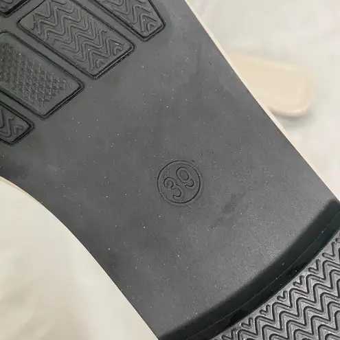 Cream Nude Glam Sparkle Rhinestone Embellished Slide Sandals EU 39 / US 8.5 Gold