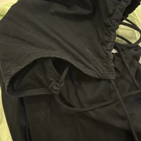 Weekday ASOS Mini Linen Dress with tie back