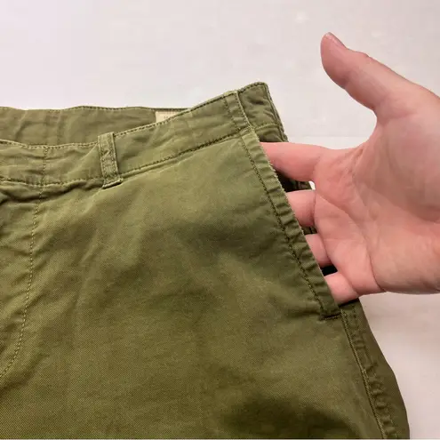 Nili Lotan Cropped Military Jogger Pant Womens Size 2 Green Zipper Pockets