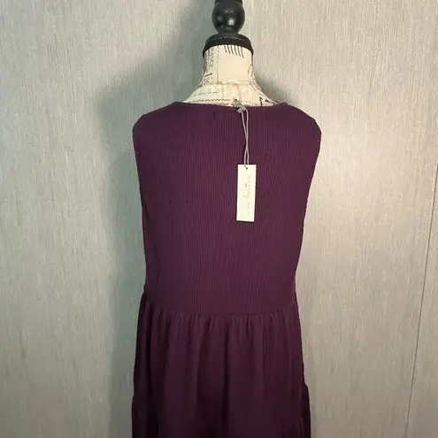 Nine Britton NWT Rich Purple Midi Dress Size Large