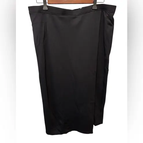 Betabrand The Sassiest Crop Legging XXL Black Skirt Overlay Pants W0813-BK Knit