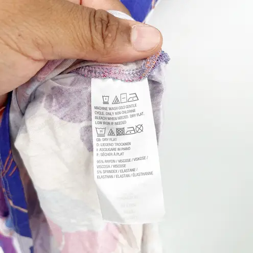 LOGO By Lori Goldstein Womens Bundle Lot (2) Floral Blouse & Camo Tank Top XS