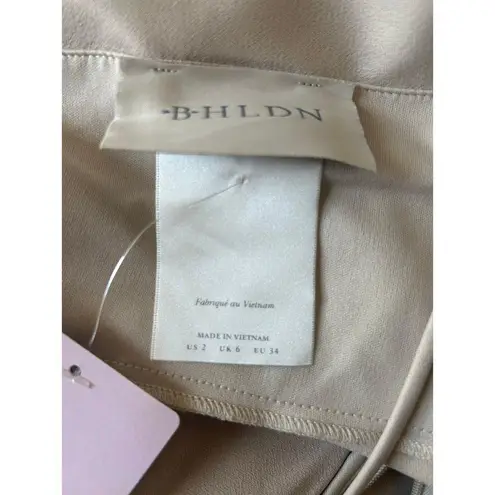 BHLDN Freya Satin Charmeuse Bridesmaid Dress in Champagne Sz 2 NWT Anthropologie