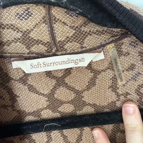 Soft Surroundings Women’s One Size Leopard Cardigan Open Front