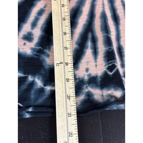 Nation Ltd Terrin Snap Tie Dye T-Shirt Tee Peach Black XS Short Sleeve Snaps