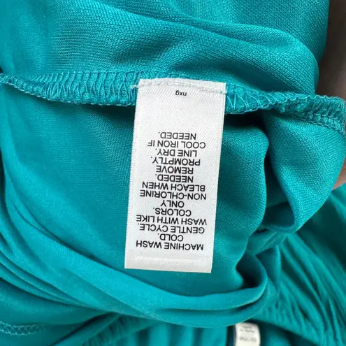 Cato Embroidered Sleeve Dress Sz 18/20W Teal Peasant Cottagecore Festival Flowy