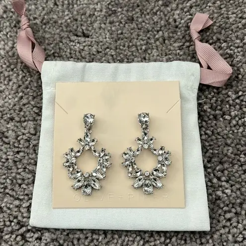 Piper Olivia Drops Silver Olive +  Earrings