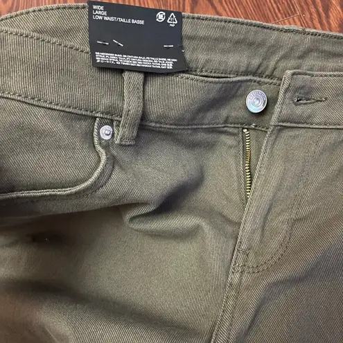 H&M Olive Green Wide-Leg low waist  women’s  Jeans