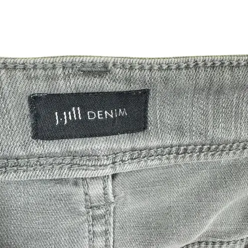 J. Jill Denim Authentic Fit Gray Slim Ankle Cotton Blend Mid Rise Jeans Size 6