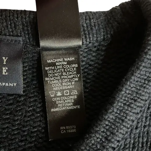 CRAZY HORSE by Liz Claiborne Nautical Rib Knit Full Zip Oversized Sweater Size S