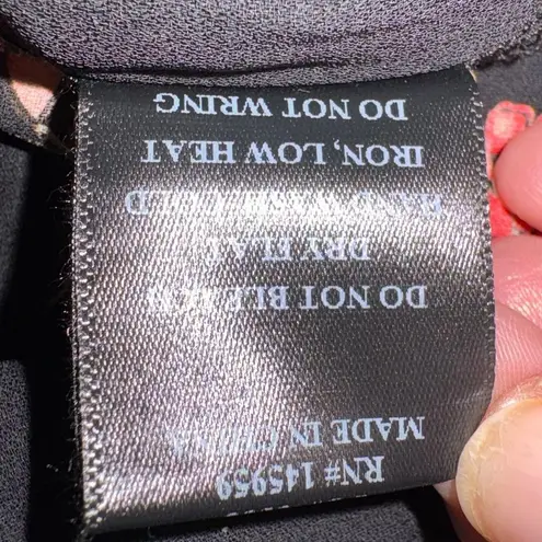 Dress Forum Los Angles Women's Black & Floral Split Leg Sheer Jumpsuit