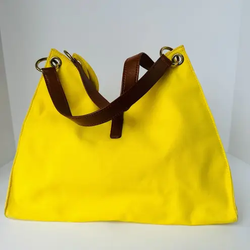 Talbots  Yellow Canvas Shoulder Bag