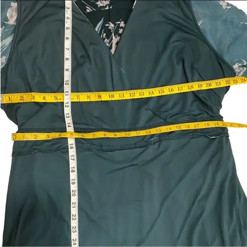 City Chic Green Cocktail Dress 20 Plus Size Semi Formal Dress Holiday Party Boho