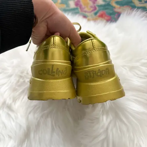 Vans x Collina Strada Gold Metallic Chunky Sneakers Size 6