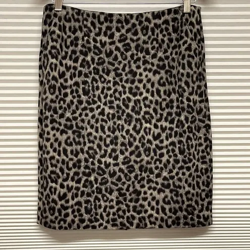 CAbi  Jungle Animal Print Ponte Pencil Skirt #3402 Size 6