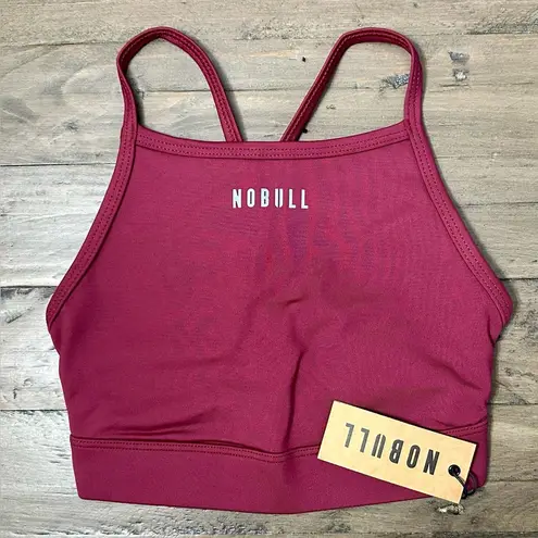 Nobull NWT Women’s High-Neck Sports Bra - XS - Cabernet (Red)