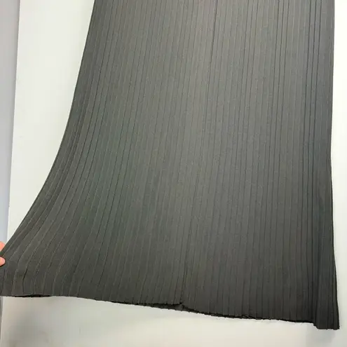 Escada Womens Pleated Maxi Skirt Sz 40 Grey Rayon Stretch Knit Gray