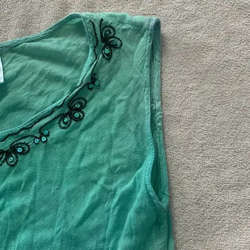 India Boutique dress womens one size purple green blue swim cover light sequin Size M