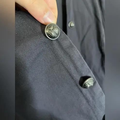 Torrid Cotton GrungeSailor Button Twill Peplum Hem Georgette Fabric Layer Jacket