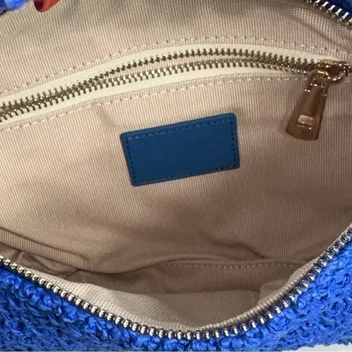 BTB Los Angeles Women’s Cobalt Blue Straw Raffia Lucia Knotted Hobo Bag