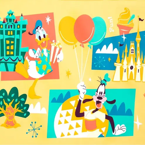 Disney Donal Duck and Goofy Play in the Park Spirit Jersey Walt  World size xs