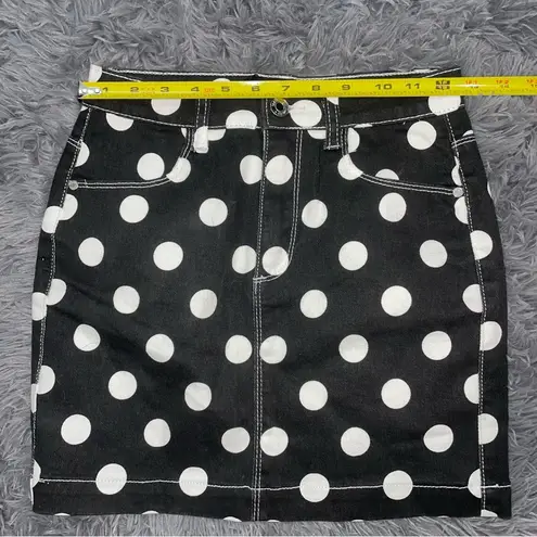 Missguided  Polka Dot Denim Skirt