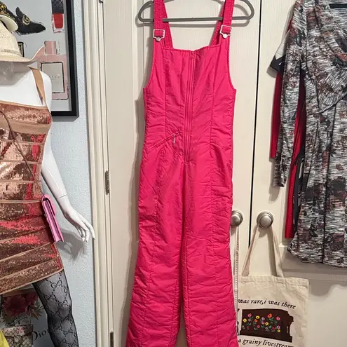Obermeyer ๐ Vintage Obermyer Pink Randy II Snow Bib Nylon Ski Jumpsuit