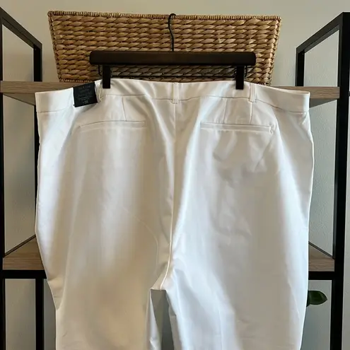 Lane Bryant NWT  High-Rise Stretch Cotton Lena Curvy White Career Dress Pant, 28 - Image 6