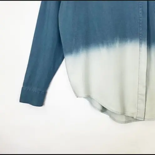 Splendid  XS Blue chambray Bleach Dip Dyed Boyfriend Shirt