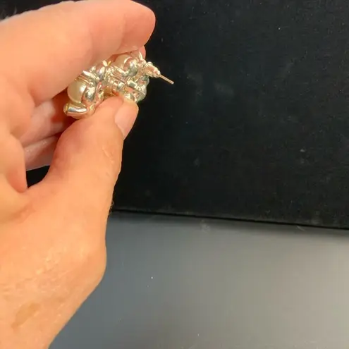 Bundle of 2 faux pearl earrings drop and stud wedding graduation