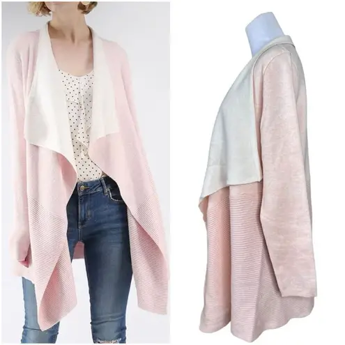 Chicwish Soft Blush Pink Wool Blend Drape Open Cardigan Sweater One Size $90 - Image 2