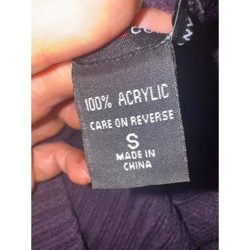 New York & Company Women’s Small Longline Sweater – 100% Acrylic, Beige Purple