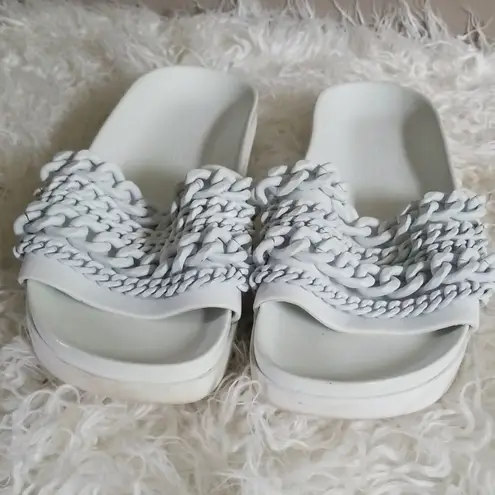 Kendall + Kylie  Shiloh White Platform Sandal Slide