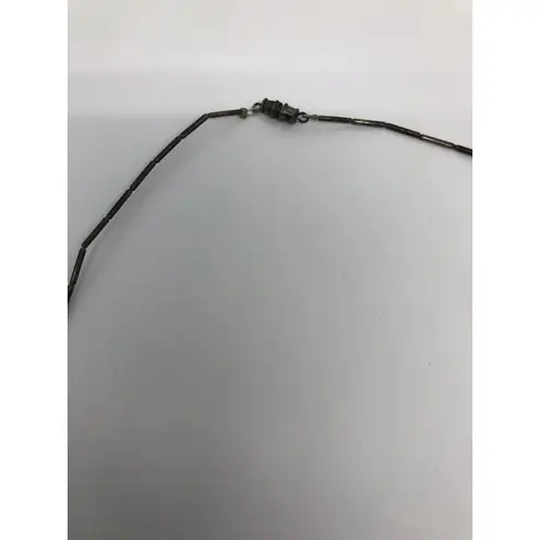 Rare Vtg Silver Horse Necklace Purple Pony Pendant Silver Roses Beaded Bird 16"