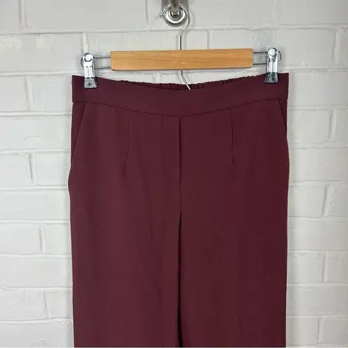 Babaton Aritzia Maroon Cropped Trouser Pants
