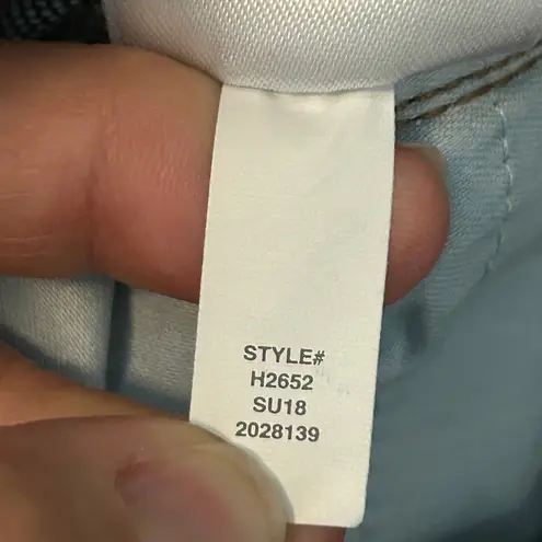 J.Crew  Billie Demi Boot Crop Jeans Women 27 Blue Raw Hem Stretch Denim High Rise