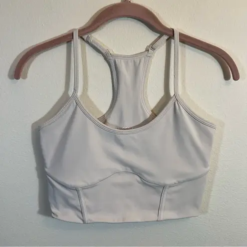 Blogilates Women's Corset Cropped Bralette Sports Bra Small Cream