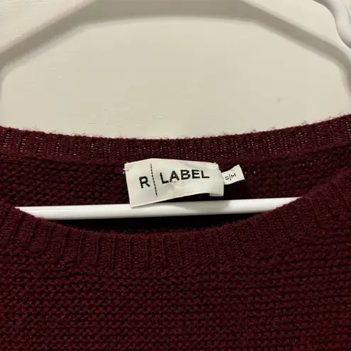 The Reset R Label Essential Pullover Wool Dolman Short Sleeve Sweater MAROON