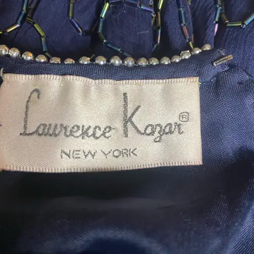 Laurence Kazar Vintage Lawrence Kazar Navy Blue
Beaded Silk Paisley Top PM