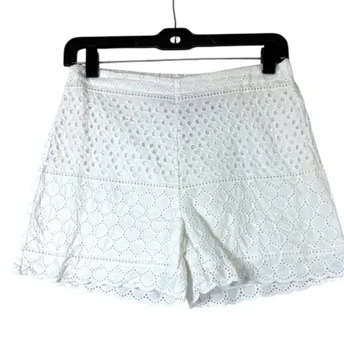 Gretchen Scott Shorty Shorts Roadrunner Eyelet White size shrimp XXS Boho Cotton