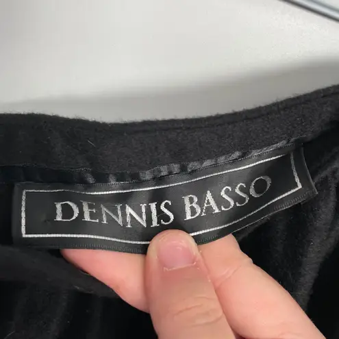 Dennis Basso Rare Women's Black Embroidered Mirror Accent A-Line Skirt Size Med