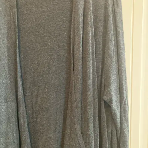 Soma Women's Gray Open Front Cardigan Duster Medium Flaw