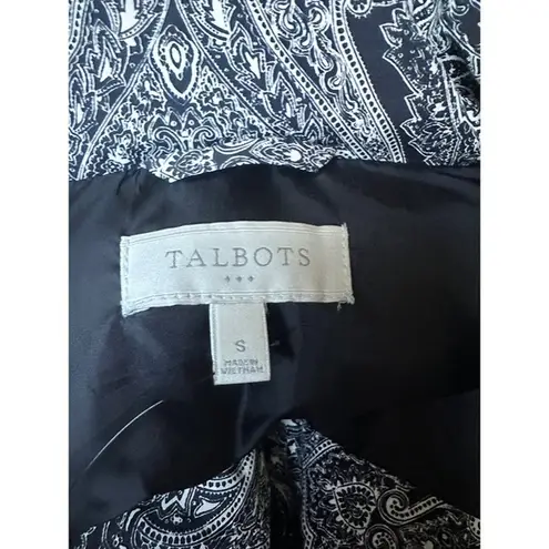 Talbots ‎ Jacket down Puffer Sleeveless women's size S Black Beige