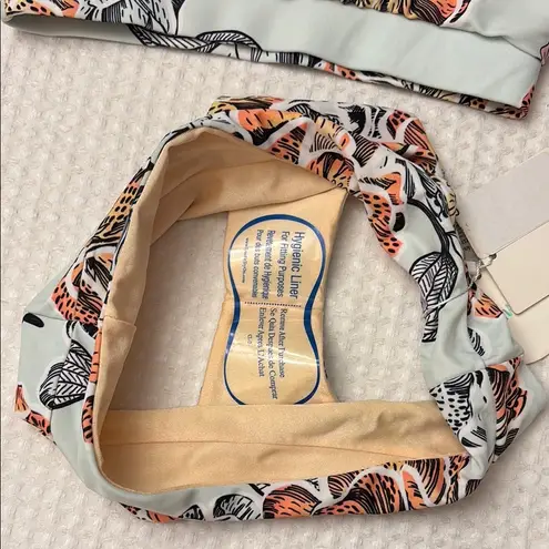 Kulani Kinis NEW! HARPER S Mint Peach Hawaiian High Waist Cheeky Bikini Bottoms