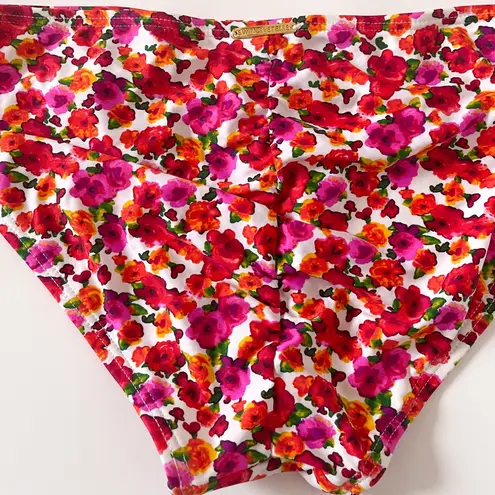 Swim Systems Tri Cinch Hipster Bikini Bottom NWT XL Roses Floral Pink Red Yellow