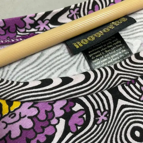 Nooworks Muscle Tee Haze Print Size XL Floral Psychedelic Print Women Tank Top